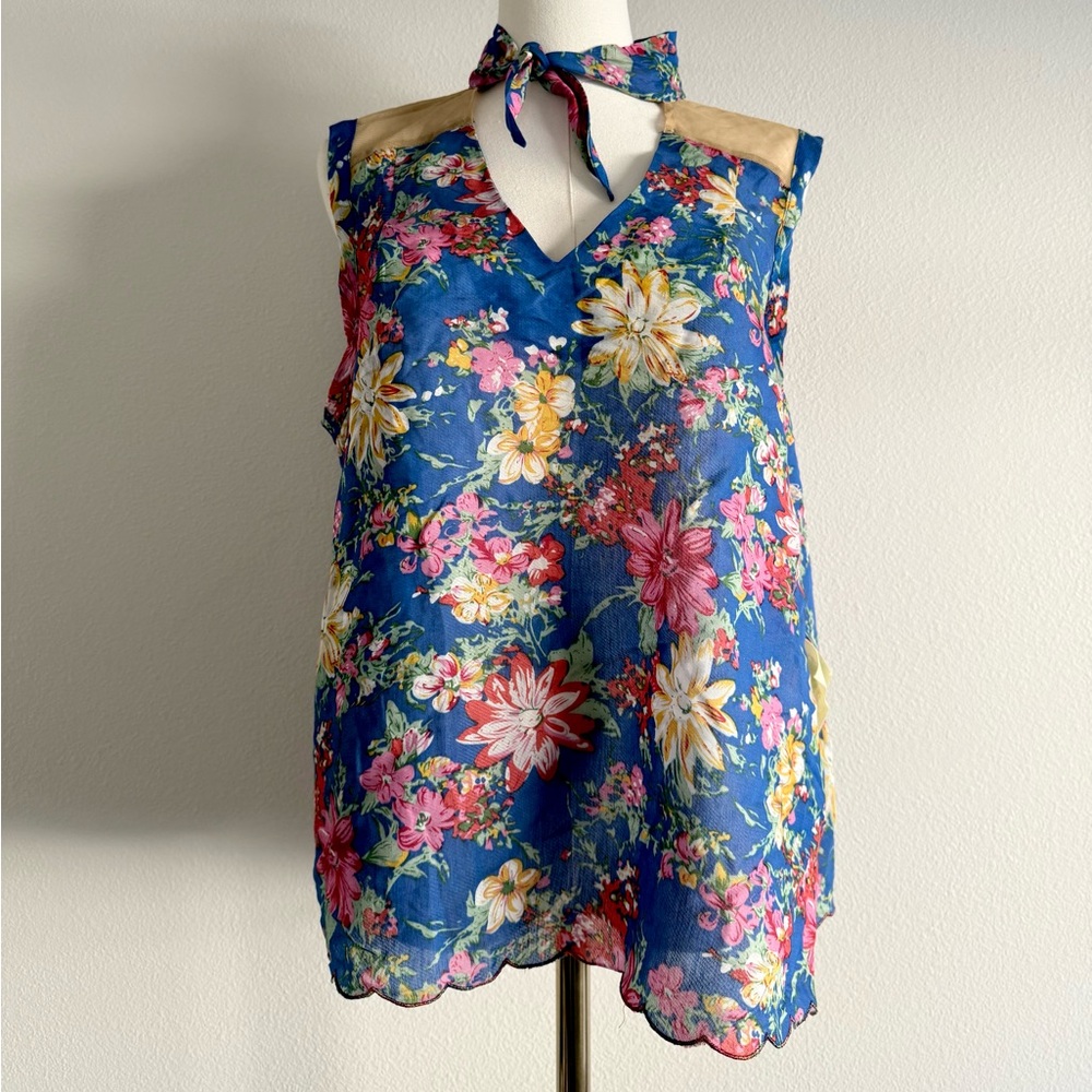 ARATTA SILENT JOURNEY FLORAL SEQUINS EMBROIDERED WOMENS SZ M NWT - Picture 2 of 6
